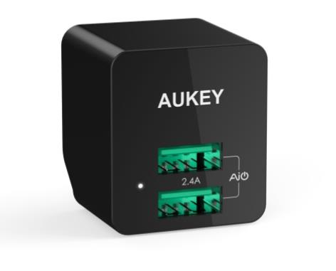 AUKEY PA-U32 Black Mini fast charger 4.8A 12W iekārtas lādētājs