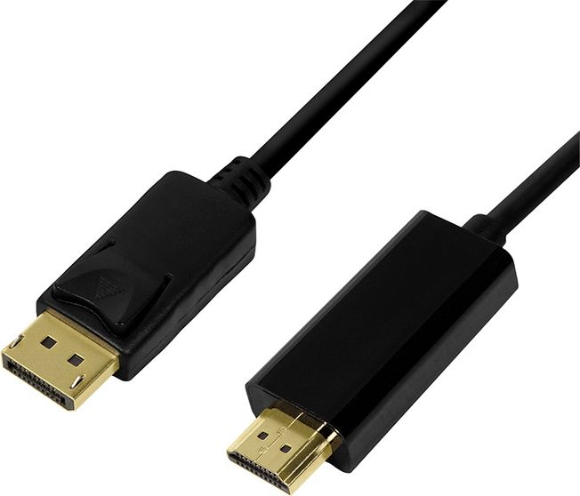 LOGILINK - DisplayPort cable, DP 1.2 to HDMI 1.4, black, 3m kabelis, vads