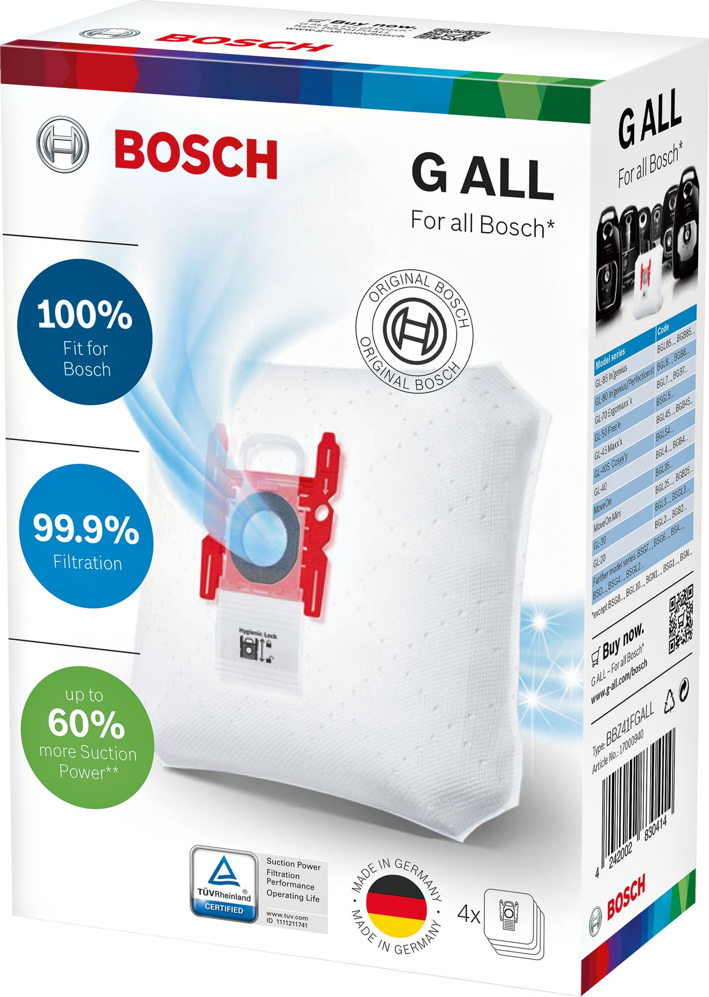 Bosch BBZ41FGALL 4 pcs. aksesuārs putekļsūcējam