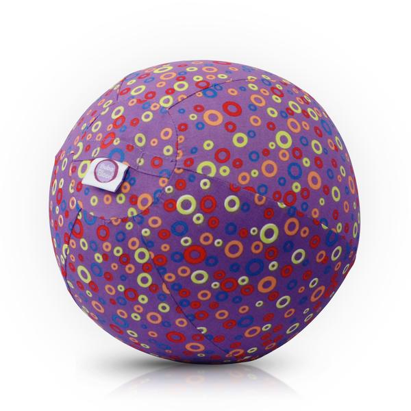 Bubabloon lateksa balons ar auduma pārvalku, Circles Purple 040376