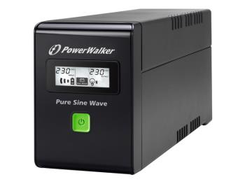 UPS POWER WALKER LINE-IN 600VA PURE SINE LCD nepārtrauktas barošanas avots UPS