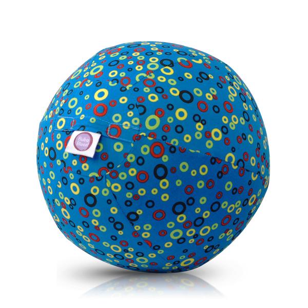 Bubabloon lateksa balons ar auduma pārvalku, Circles Blue 040345