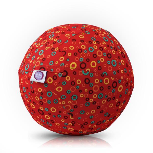 Bubabloon lateksa balons ar auduma pārvalku, Circles Red 040352