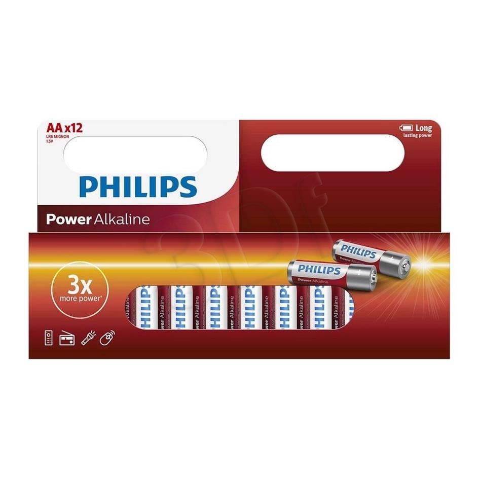 PHILIPS LR6P12W/10 Batteries AA LR6 PHIL Baterija