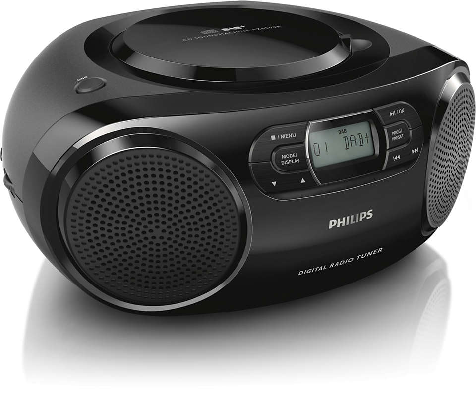 PHILIPS CD Soundmachine AZB500/12 DAB+, DAB, FM, Black austiņas