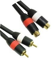MicroConnect 2xRCA - 2xRCA 2,5m M-F kabelis video, audio