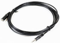 MicroConnect  3.5mm Stereo 3m M-F Black Audio Extension Cable kabelis, vads