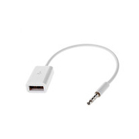 MicroConnect  Adapter 3.5mm to USB A female White Color, 20cm adapteris