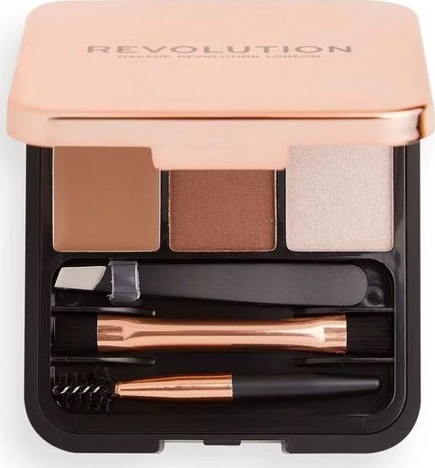 MAKE UP REVOLUTION Zestaw do brwi Brow Sculpt Kit Brown (7376415) 7376415 (5057566176415) ēnas