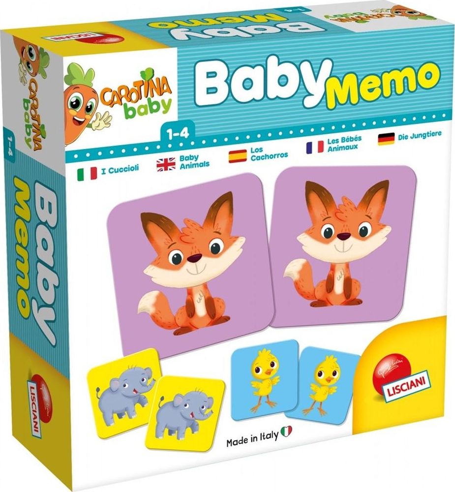 Lisciani Carotina Baby Memo Puppies galda spēle