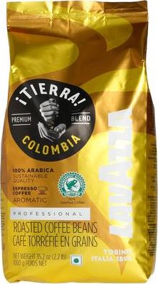Lavazza Tierra Columbia coffee beans 1 kg piederumi kafijas automātiem