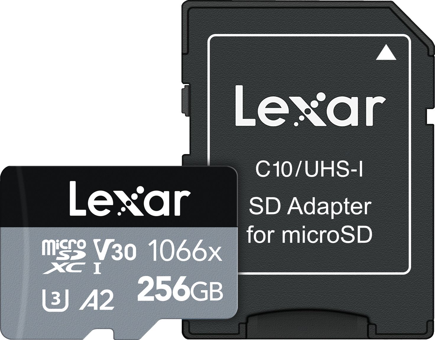Lexar High-Performance 1066x UHS-I  MicroSDXC, 256 GB, Flash memory class 10, Black/Grey, Class: A2 V30 U3, 70 MB/s, 160 MB/s 843367121922 atmiņas karte