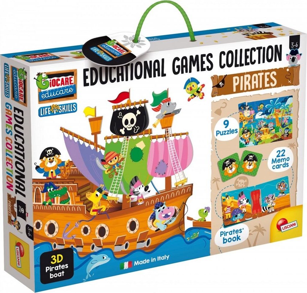 Lisciani Kolekcja gier edukacyjnych - Piraci 383738 (8008324080281) galda spēle
