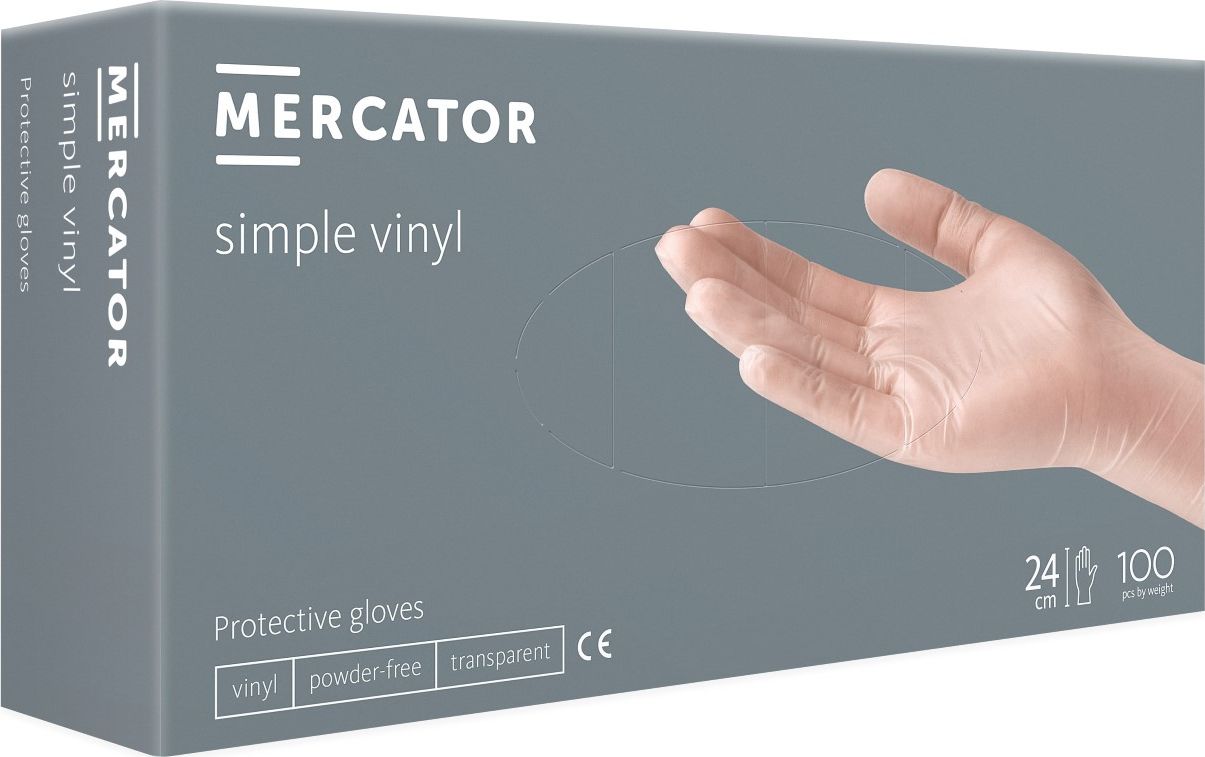 Mercator Medical Rekawice winylowe MERCATOR simple vinyl PF L () - RP20016004 RMM-SIMPLE-PF-L (5906615006763) cimdi