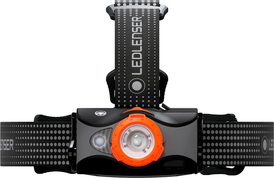 Ledlenser MH7 Black, Orange Headband flashlight LED kabatas lukturis
