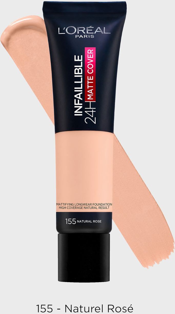 L'Oreal Paris Infallible Matte Cover 155 Natural Rose 30ml 2202397 (3600523784417) tonālais krēms