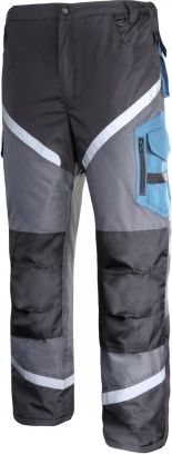 Lahti Pro Spodnie Ocieplane Czarno-szaro-turkusowe z Odblaskami 3XL (L4101206) L4101206 (5903755126597)