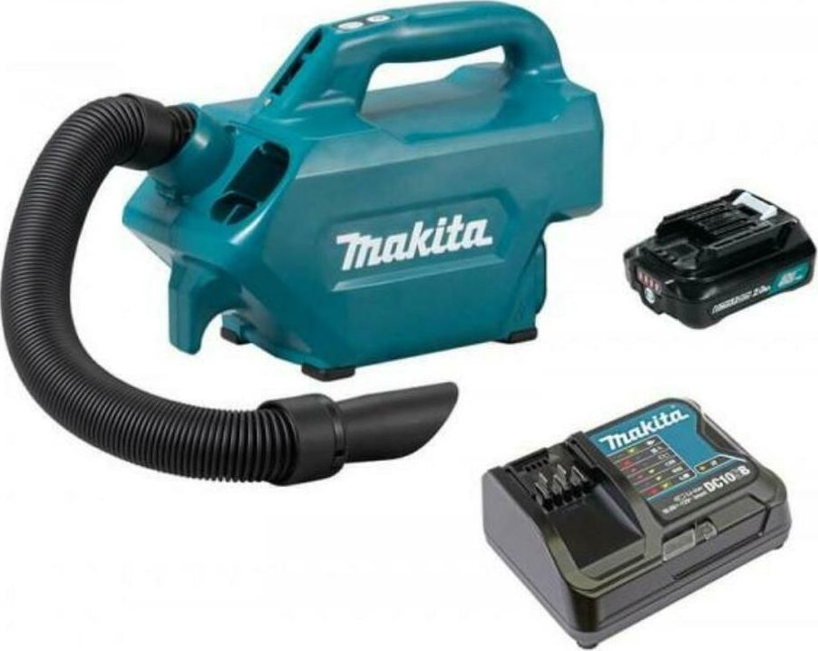 Makita cordless vacuum cleaner CL121DSA, handheld vacuum cleaner (blue / black, 1 x 12 volt lithium-ion battery 2.0 Ah) Putekļu sūcējs