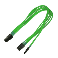 Kabel Nanoxia 6- auf 6+2-Pin, 30 cm, neon-grun kabelis datoram