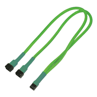 Kabel Nanoxia 3-Pin Y-Kabel, 60 cm, neon-grun kabelis datoram