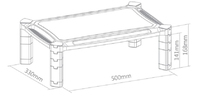 NewStar Acrylic Monitor Raiser NSMONITOR20 aksesuārs portatīvajiem datoriem