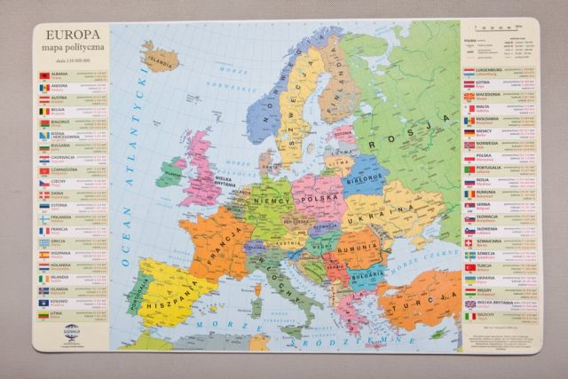 Zachem Podkladka Na Biurko: Mapa Polityczna Europy ZACH-059 (5906727906425)