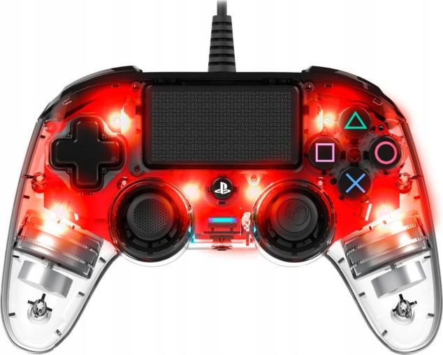 NACON PS4 Pad przewodowy Compact - swiecacy czerwony spēļu konsoles gampad