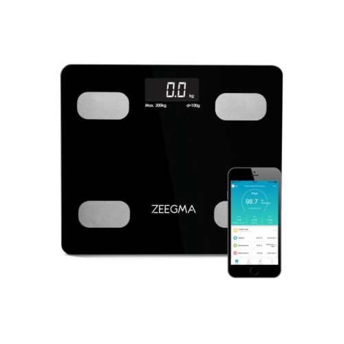 Analytical bathroom scale with aplication 17in1 black Svari