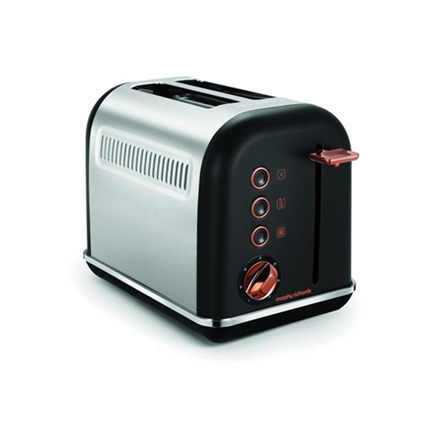 Morphy richards Toaster 222016 Accents Rose gold/black, Stainless steel, plastic, Number of slots 2, Number of power levels 7, 5011832059703 Tosteris