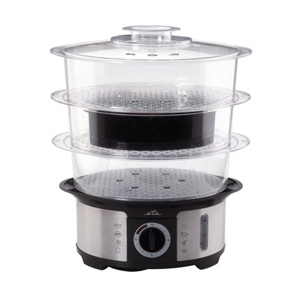 ETA Steam cooker  ETA013490000 Black/ stainless steel, 1000 W, Capacity 12.25 L, Number of baskets 3 Virtuves piederumi