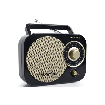 Muse Portable radio M-055RB Black/Gold, AUX in mūzikas centrs
