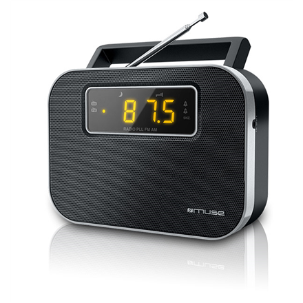 Muse M-081R Black, Alarm function, 2-band PLL portable radio radio, radiopulksteņi