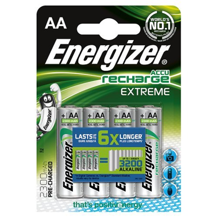 Energizer Battery AA/LR6 Extreme Ni-Mh 2300mAh 4-pak 7638900416893 Baterija