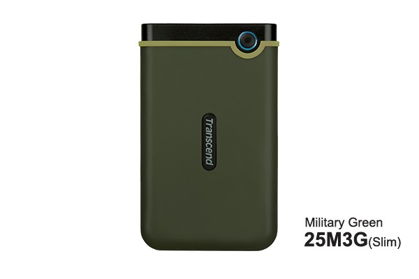 Transcend StoreJet 25M3 - hard disk - 2 TB - external (portable) - 2.5 (6.4 cm) - USB 3.1 Military Green Ārējais cietais disks