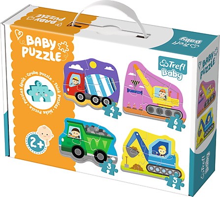 TREFL Baby Classic vehicles on the construction puzle, puzzle