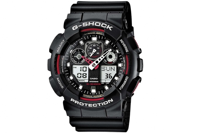 Casio G-Shock Men`s Combi Watch With Resin Strap- GA-100-1A4ER Rokas pulksteņi