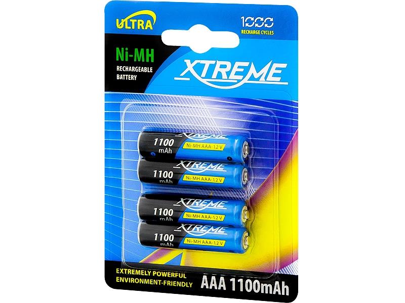 XTREME rechargeable battery 4xAAA/R3 1100mAh Ni-MH Baterija