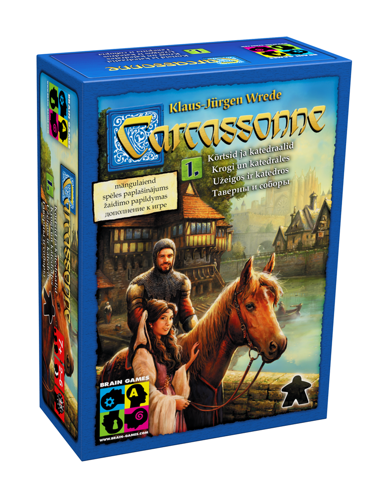 Brain Games Carcassonne Exp 1: Inns & Cathedrals Galda Spēle (BRG#CCE1) galda spēle