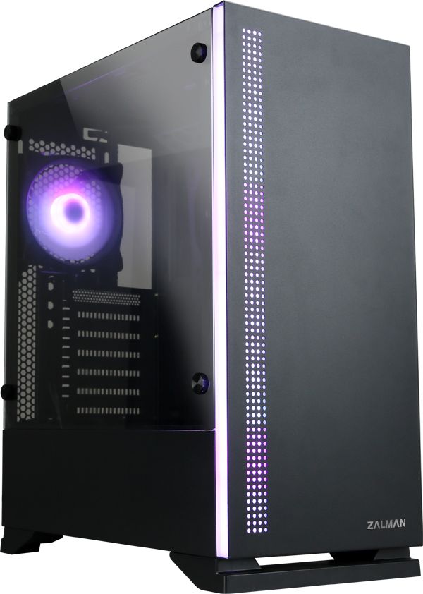 Zalman S5 Midi-Tower, Tempered Glass - black Datora korpuss