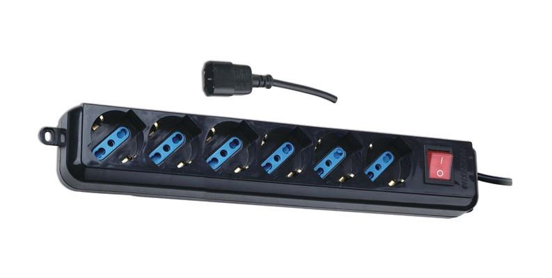 Techly UPS power strip with 6 sockets 1,5m black UPS aksesuāri