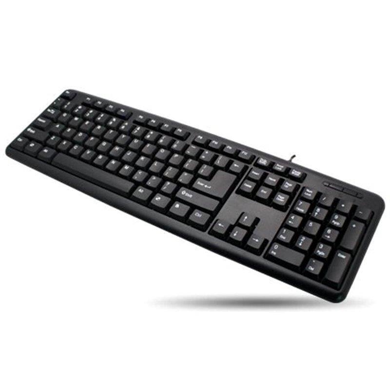 Techly USB keyboard 104 keys, US layout, black klaviatūra