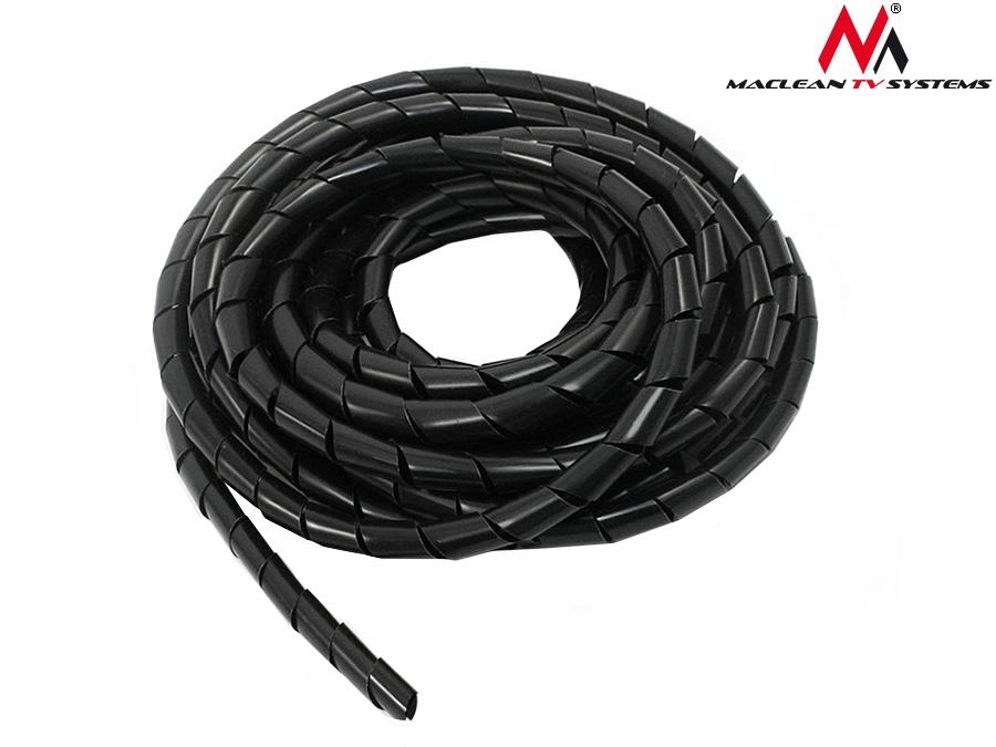 Maclean MCTV-686S Organizer Spiral cable Length (14.6*16mm) 3m Flexible black kabelis, vads