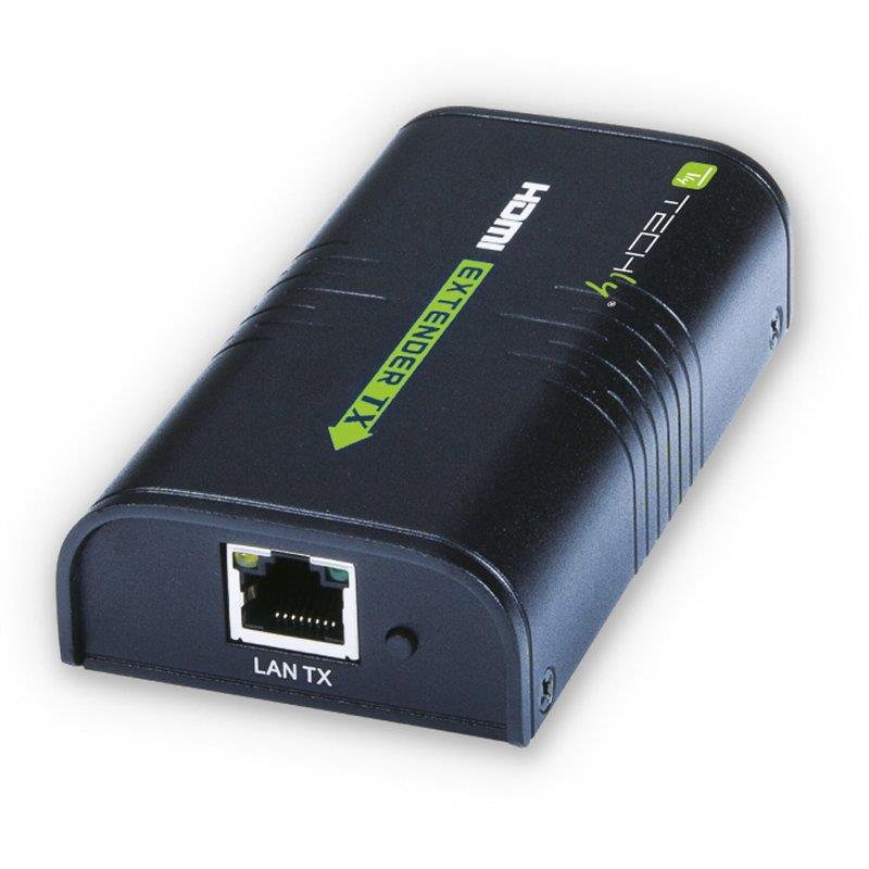 Techly HDMI Extender/Receiver after Cat.5e/6/6a/7 twisted pair, up to 120m, over IP, black KVM komutators