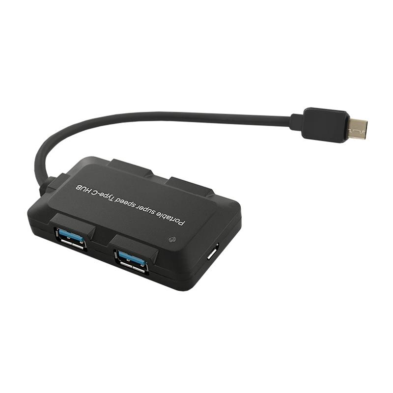 Qoltec HUB USB 3.1 typC | 4 Ports USB 3.0 AF kabelis, vads