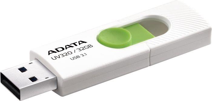 Adata UV320 32GB USB3.1 White-Green USB Flash atmiņa
