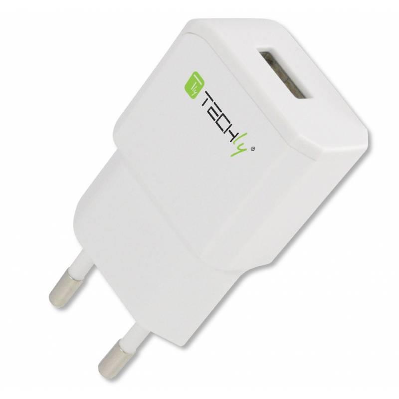 Techly Slim USB charger 5V 2.1A white aksesuārs mobilajiem telefoniem