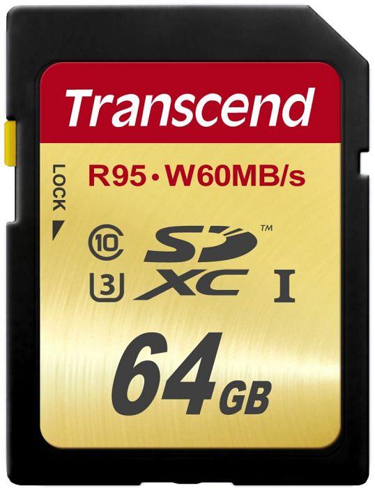 Transcend memory card SDXC 64GB Class10 UHS-I U3 (read/write: 95/60MB/s) atmiņas karte