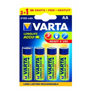 Rechargeable VARTA R6 2100 mAh 4szt  ready 2 use Baterija