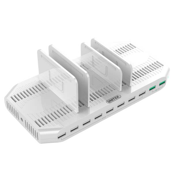 Unitek Charging station 10x USB 2,4A, 96W; 2x QC3.0; Y-2190A iekārtas lādētājs