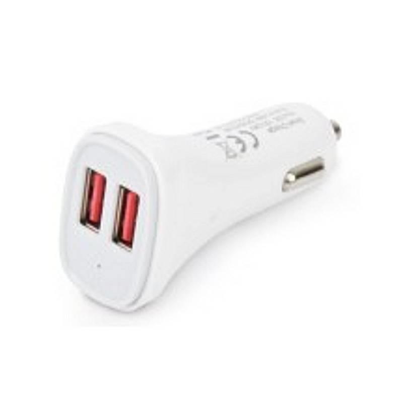 Techly Car USB charger 5V 2.4A + 2.4A, 12/24V, two USB ports, white iekārtas lādētājs